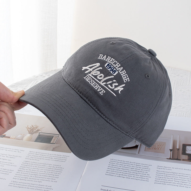 Wholesale Letter Embroidered Baseball Cap Men's and Women's Fashion Cap Shown Small Face